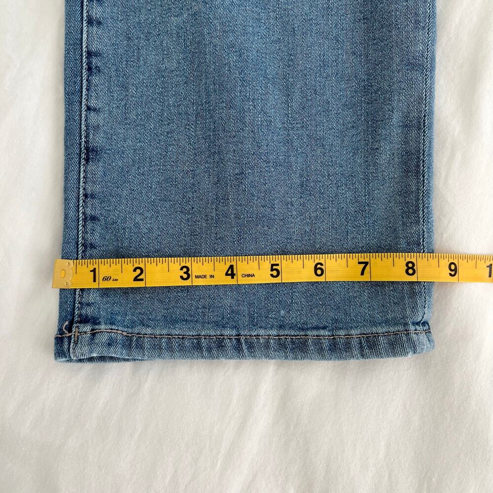 DL1961 Patti Straight High Rise Ankle in Ridge Wash Blue Denim Jeans, Size 31 - Picture 8 of 16